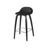 3D Bar + Counter Stool: Wood Base + Counter + Black Stained Beech