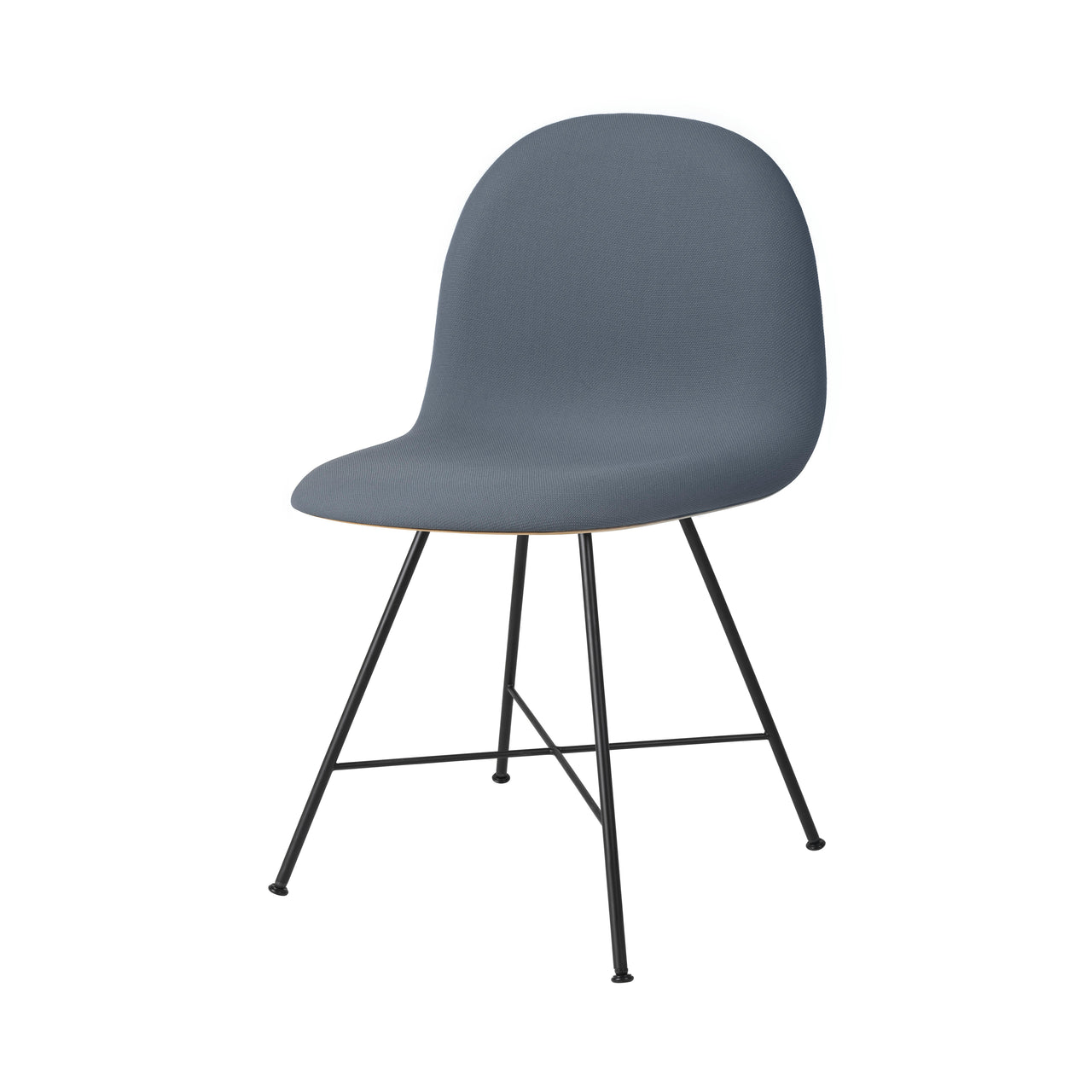 3D Dining Chair Center Base: Plastic Shell + Front Upholstered