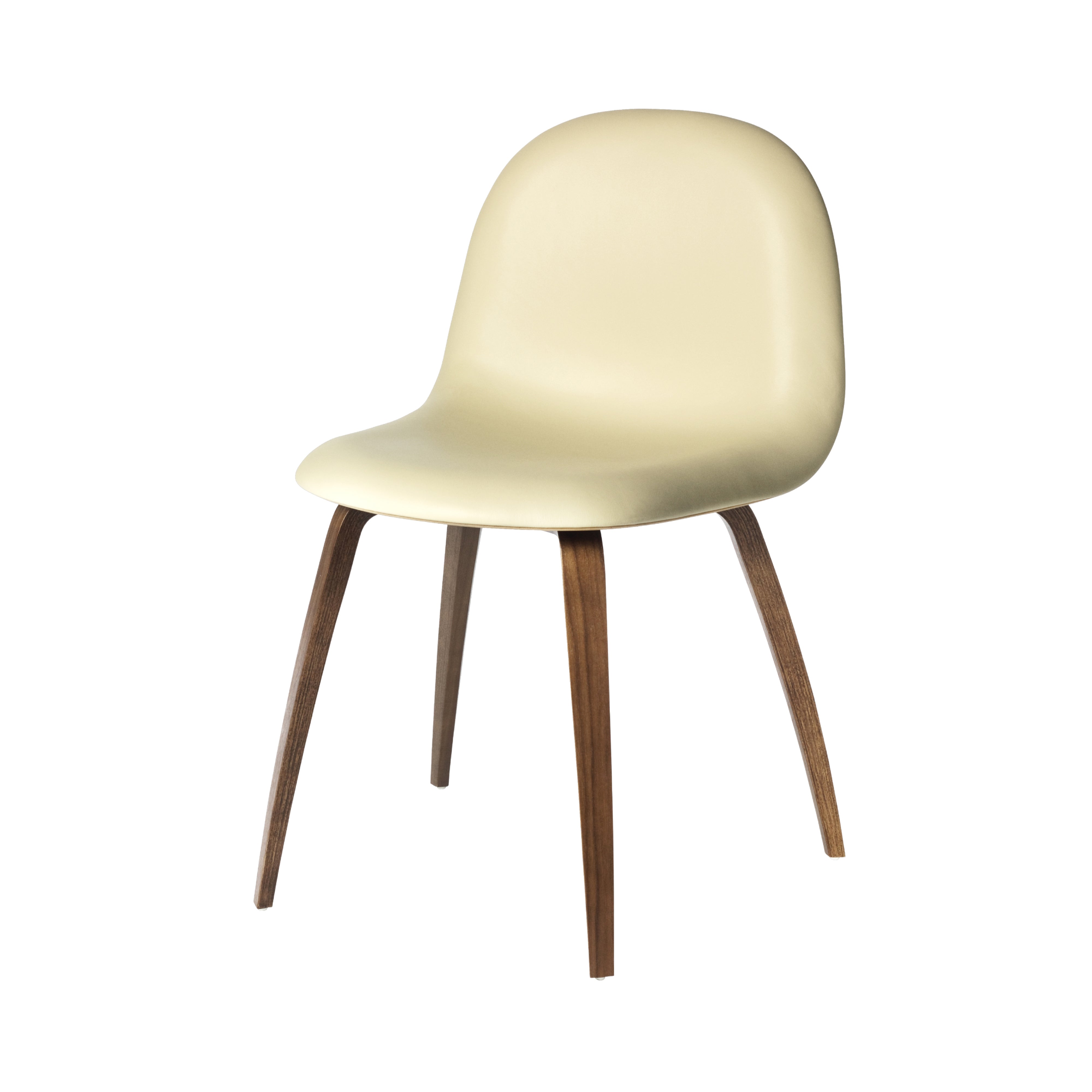 3D Dining Chair: Wood Base + Front Upholstery + American Walnut