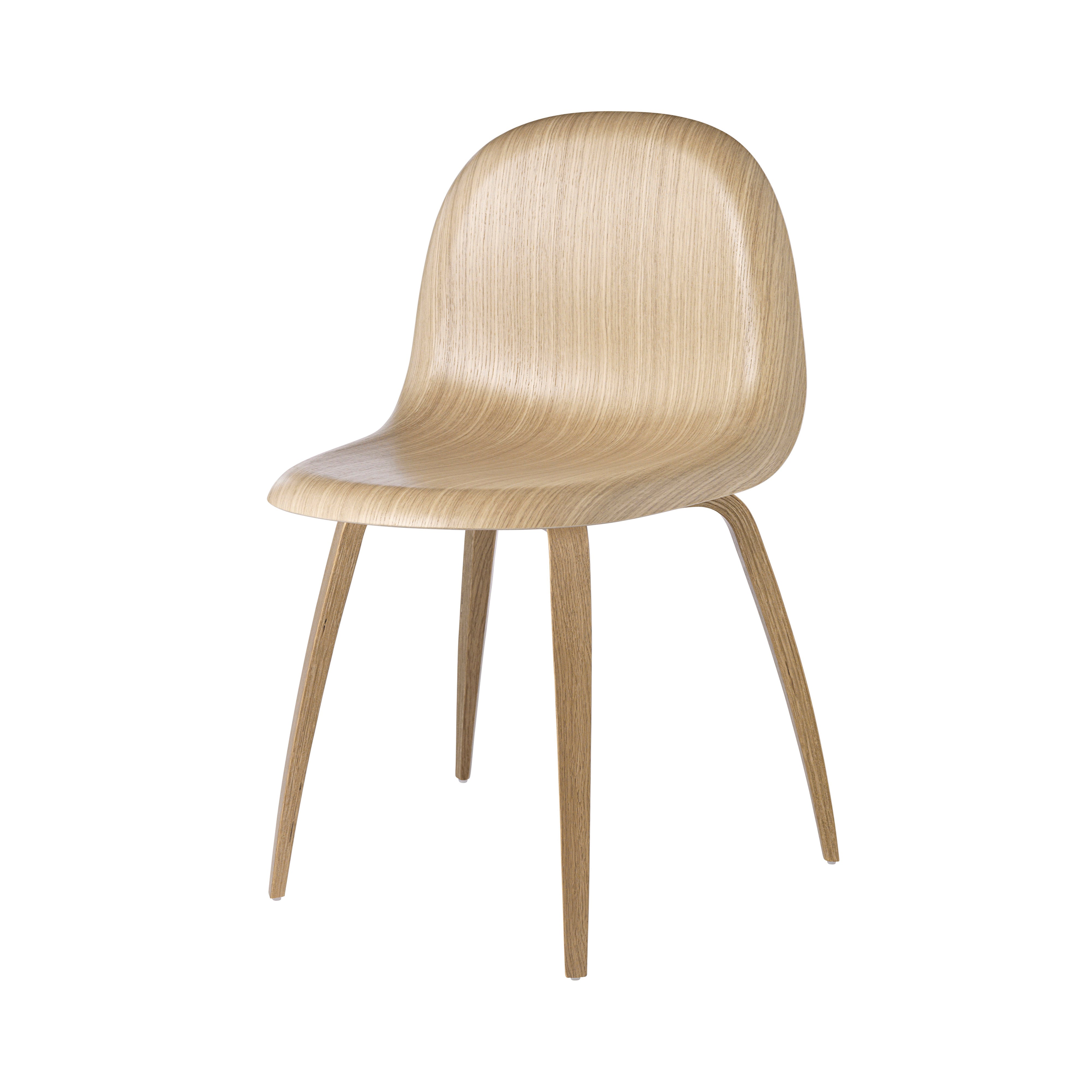 3D Dining Chair: Wood Base + Oak