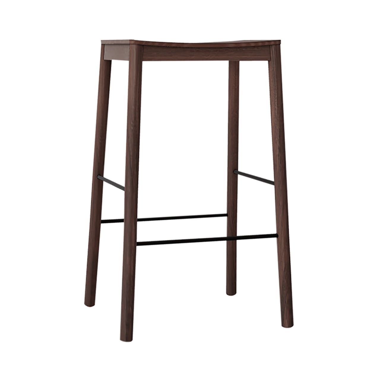 Tangerine Bar Stool: Umber Stained Oak