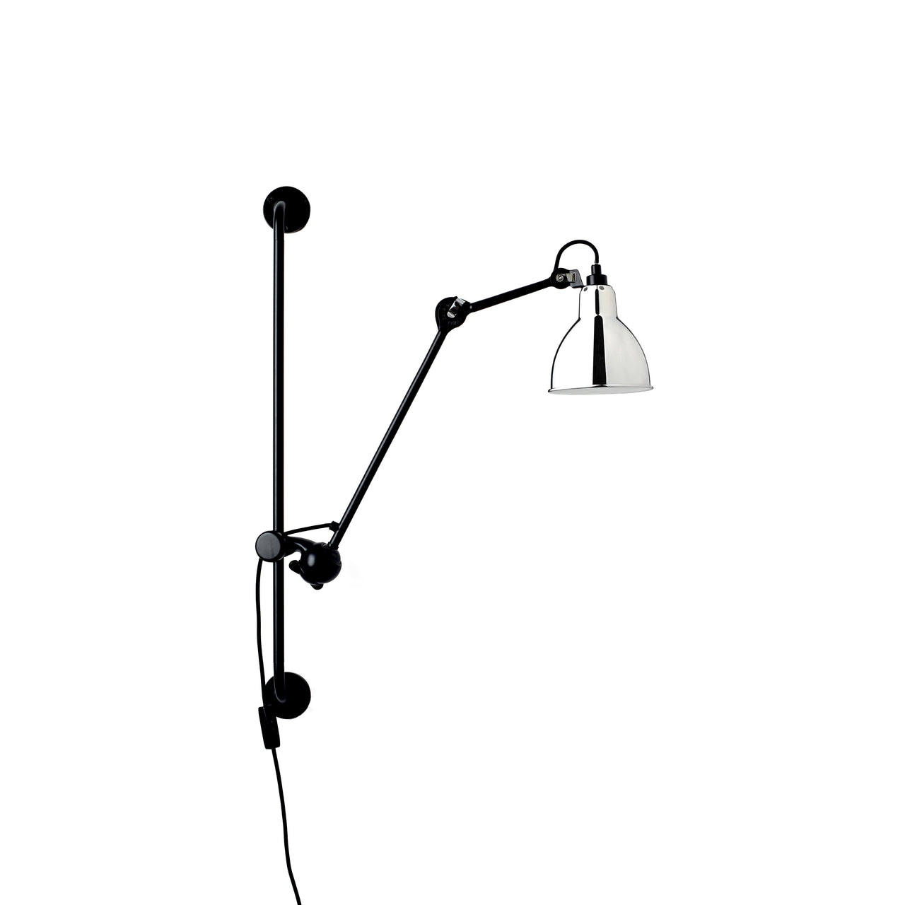 Lampe Gras N°210 Lamp: Chrome + Round