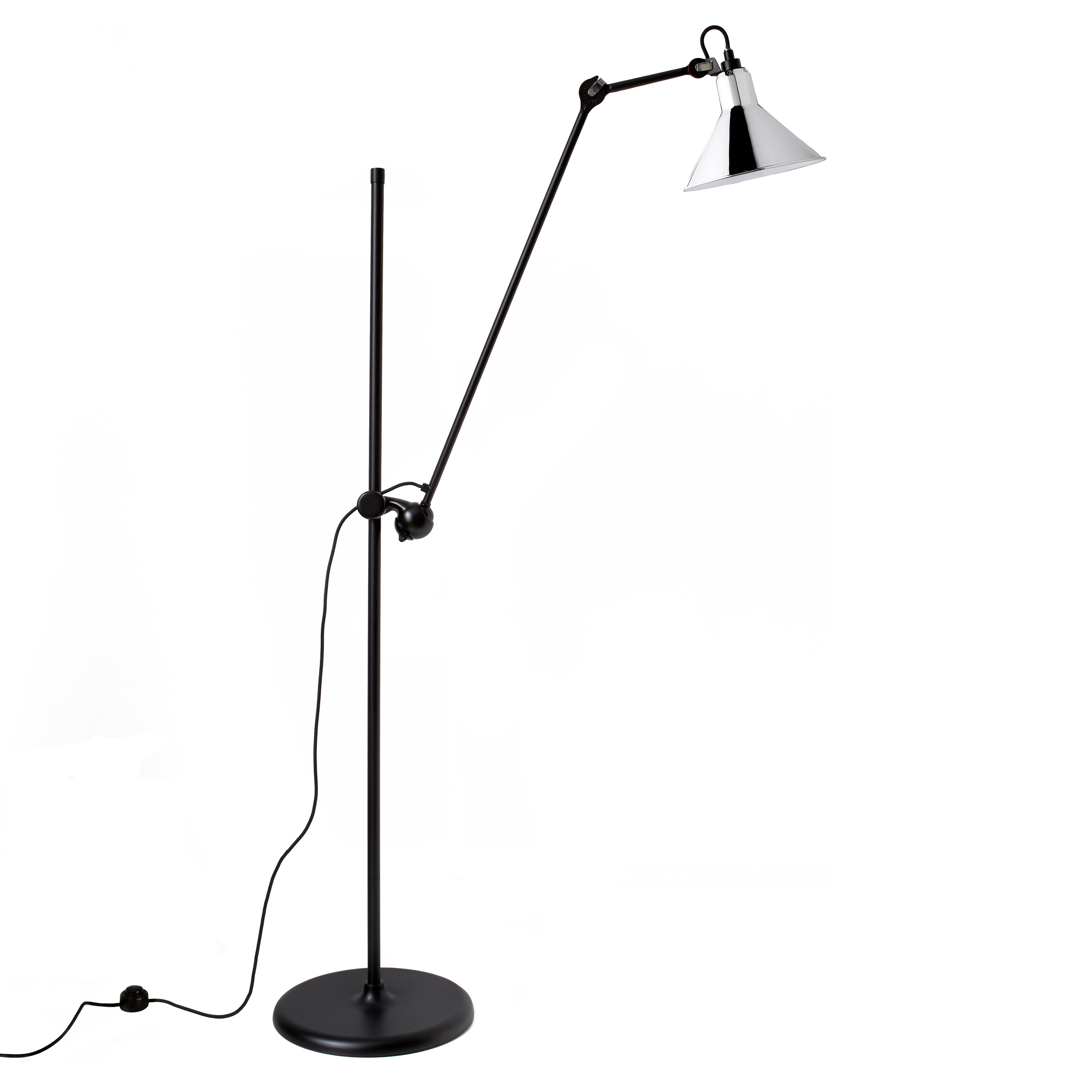 Lampe Gras N°215 Floor Lamp: Chrome + Conic