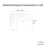 Edward Sectional Sofa: Compostion 4  + Left