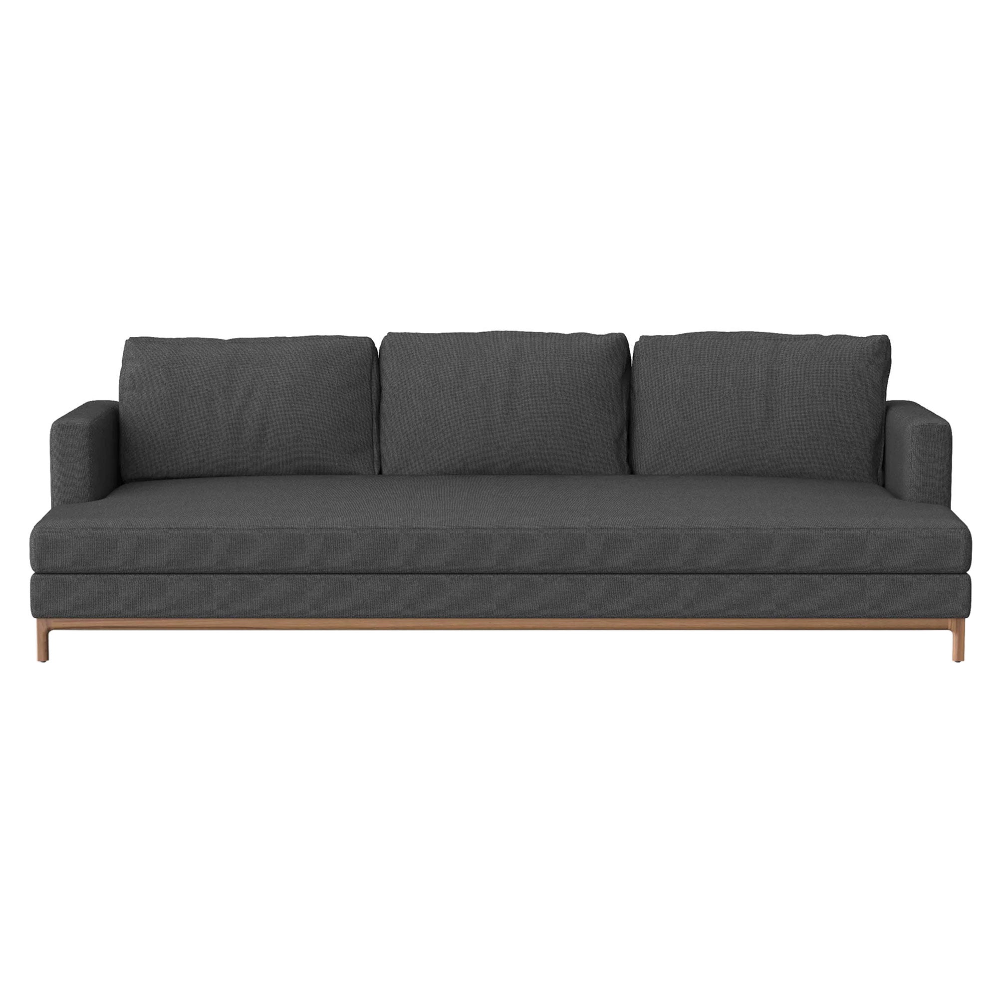 Qi 3 Seater Sofa: Natural Walnut