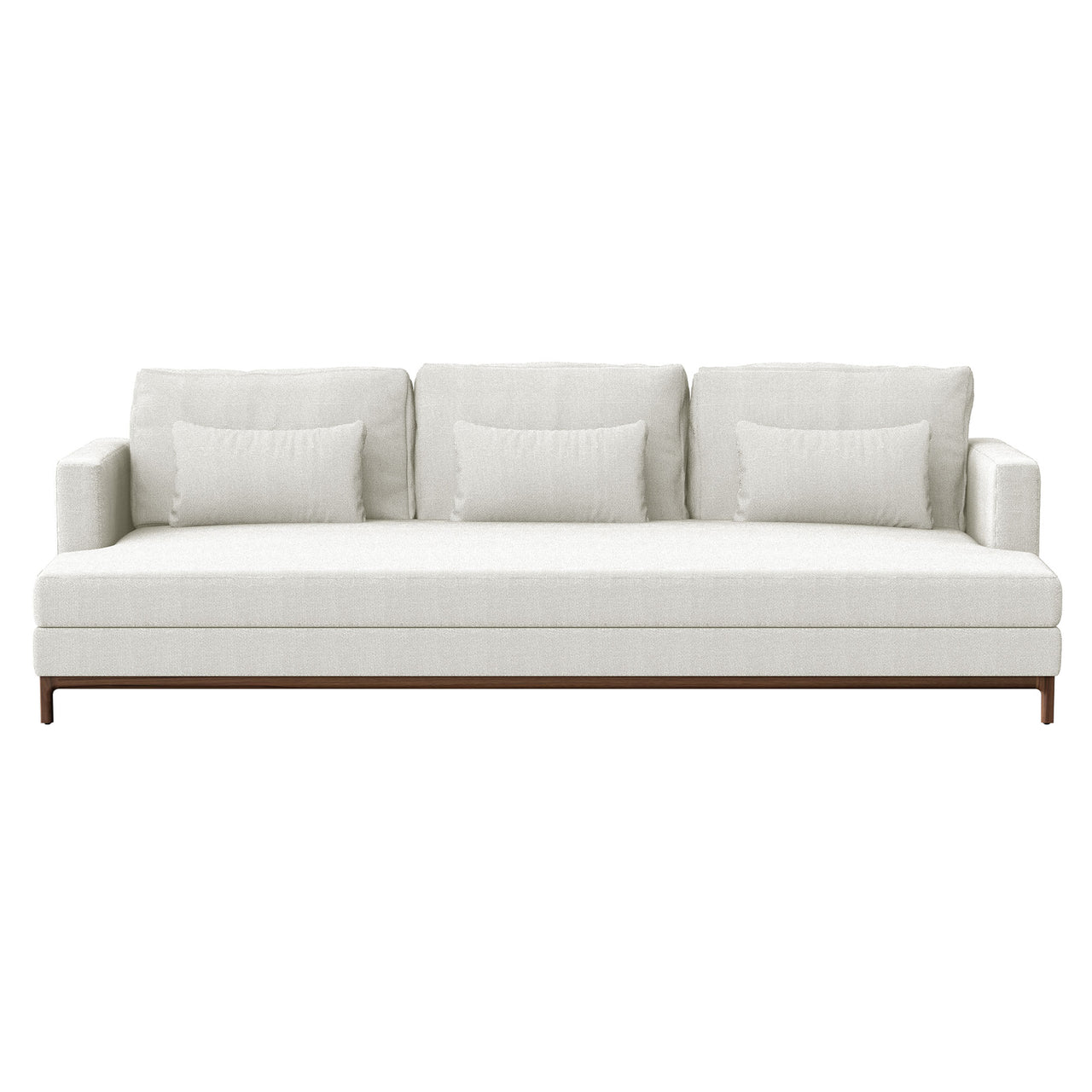 Qi 3 Seater Sofa: Natural Walnut
