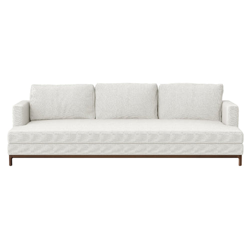 Qi 3 Seater Sofa: Natural Walnut