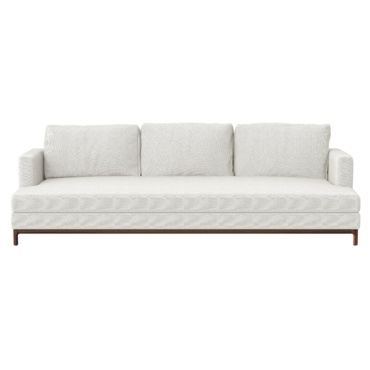 Qi 3 Seater Sofa: Natural Walnut