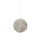 Floral Pendant Light: Extra Small + Bamboo + Blue + White