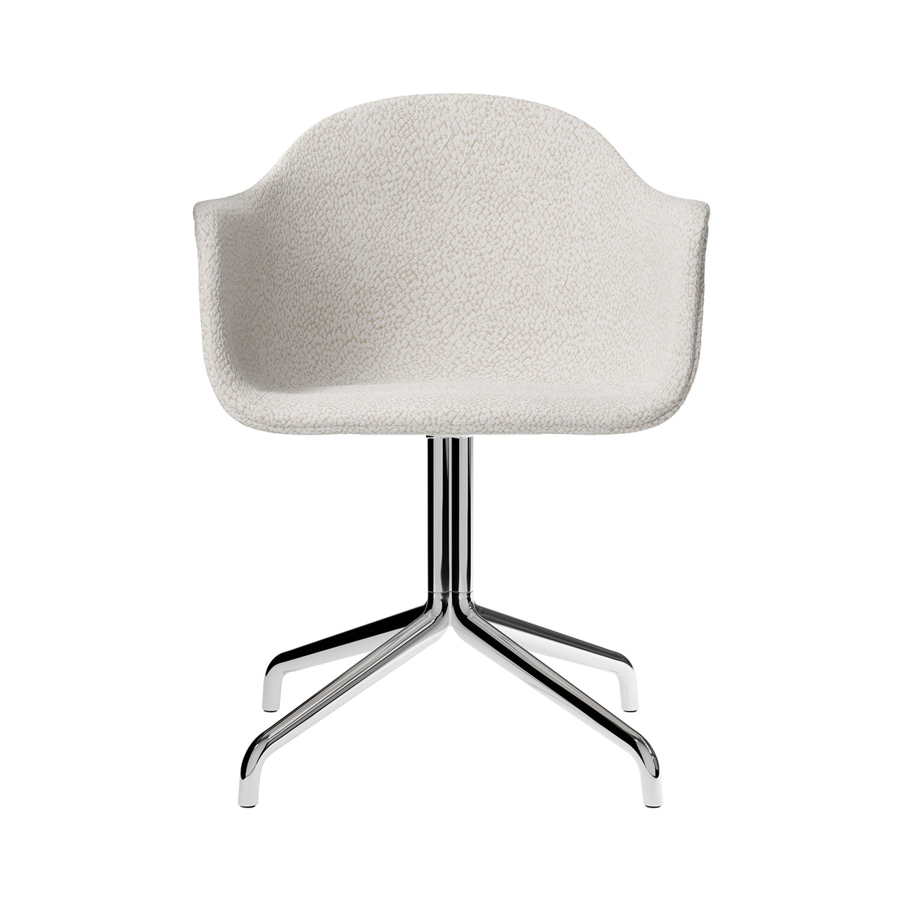 Harbour Dining Chair Star Base: Upholstered + Polished Aluminum