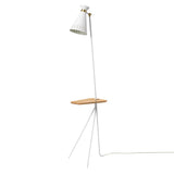 Cone Floor Lamp: White + Oak