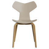 Grand Prix Chair: High + Light Beige + Oak Veneer