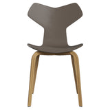 Grand Prix Chair: High + Deep Clay + Oak Veneer