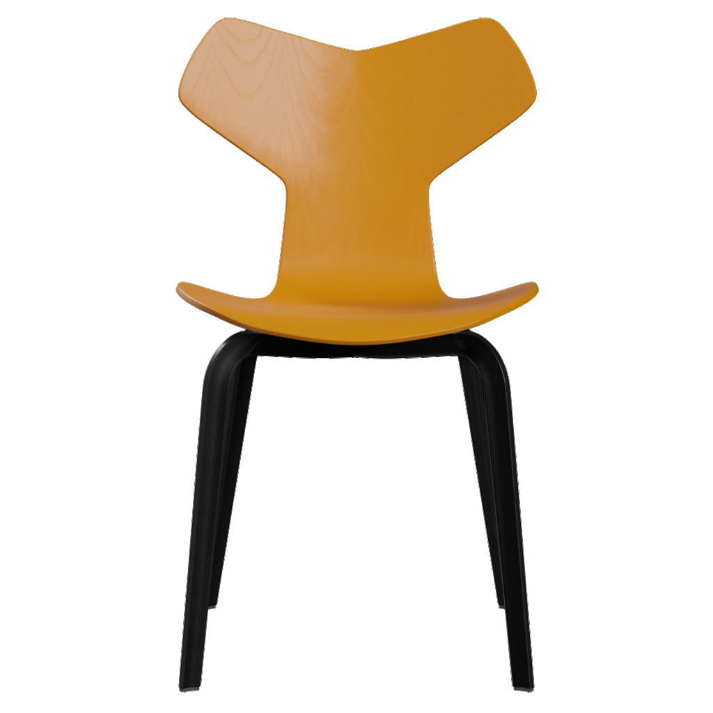 Grand Prix Chair: High + Burnt Yellow + Black Veneer