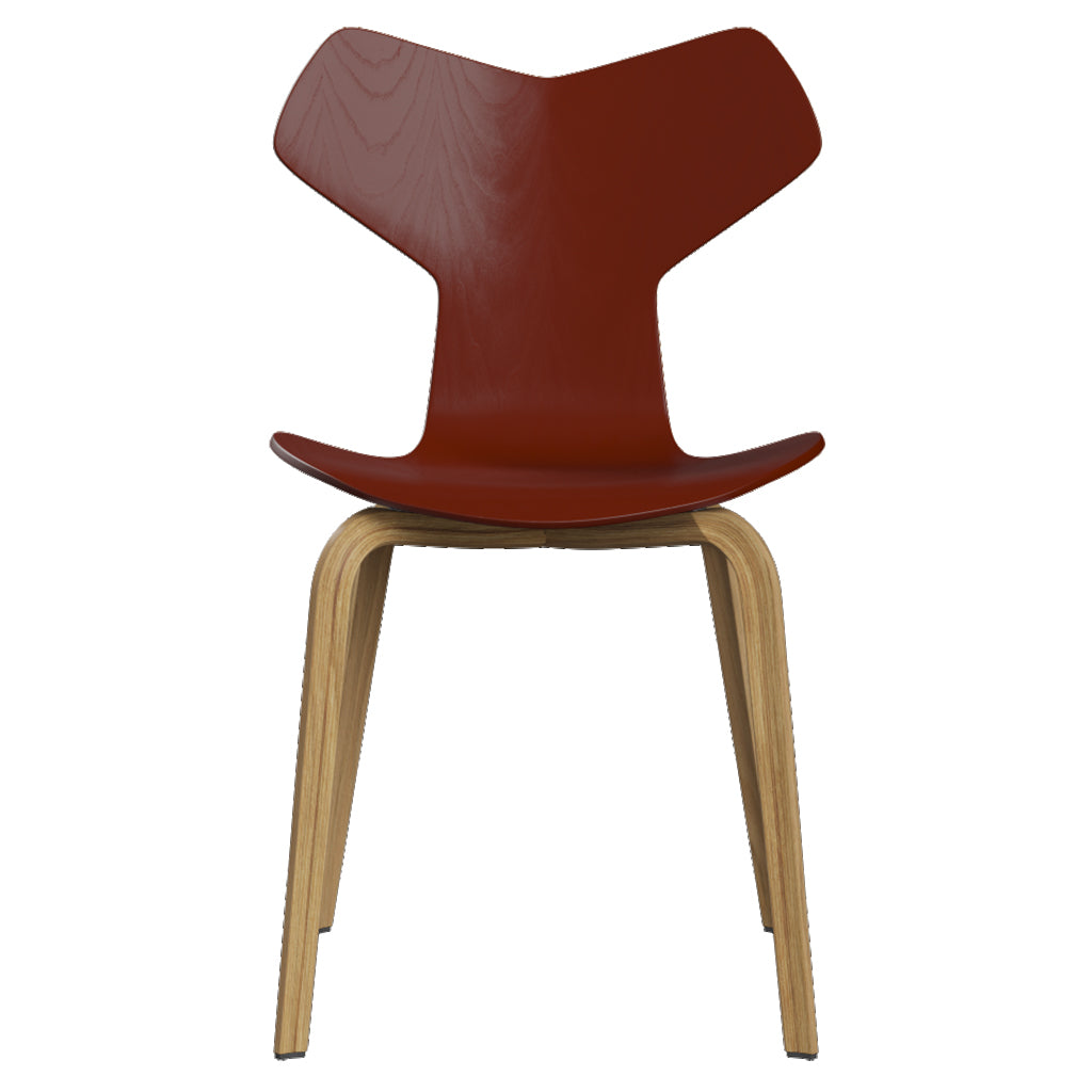 Grand Prix Chair: High + Venetian Red + Oak Veneer