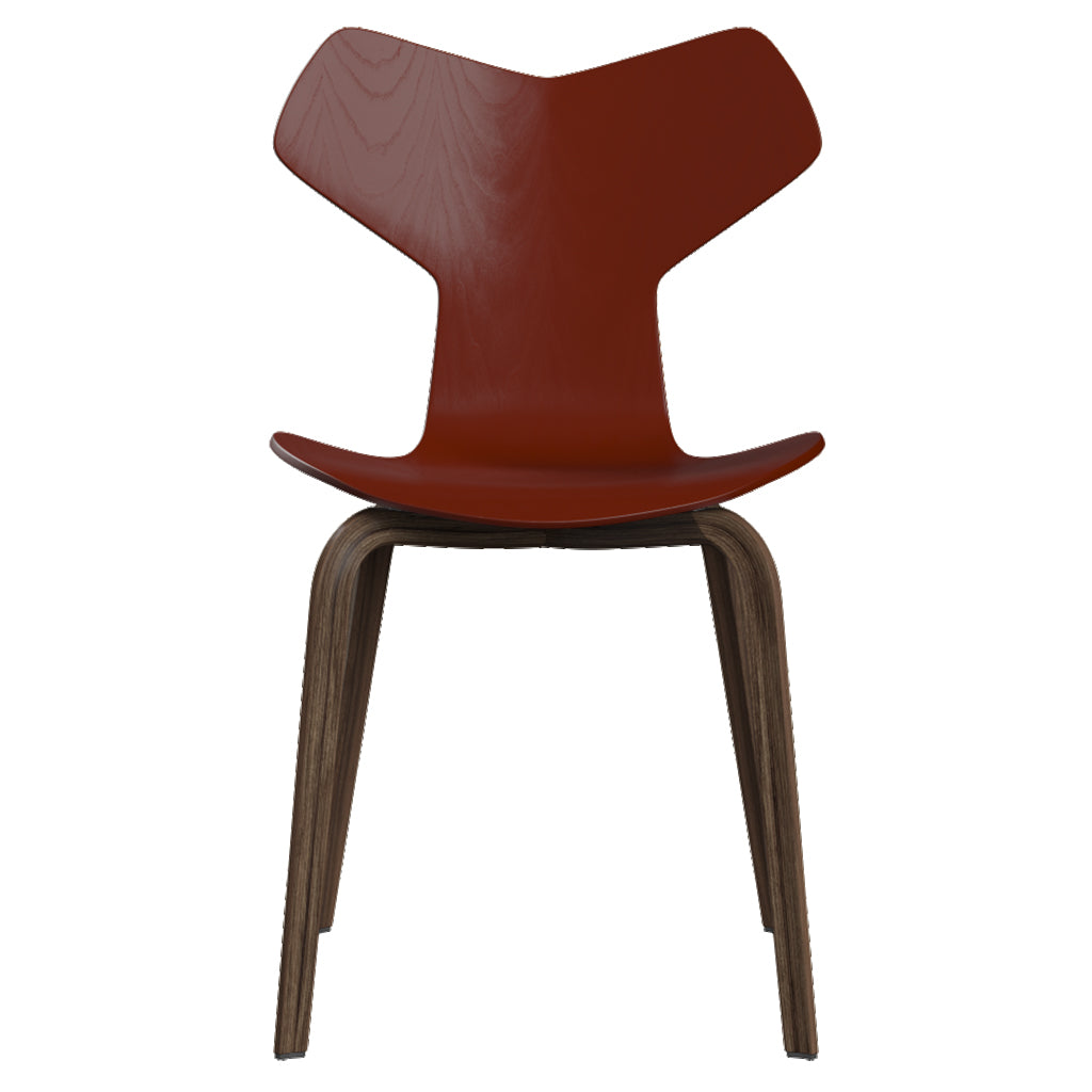 Grand Prix Chair: High + Venetian Red + Walnut Veneer
