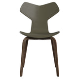 Grand Prix Chair: High + Olive Green + Walnut Veneer