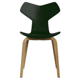 Grand Prix Chair: High + Evergreen + Oak Veneer