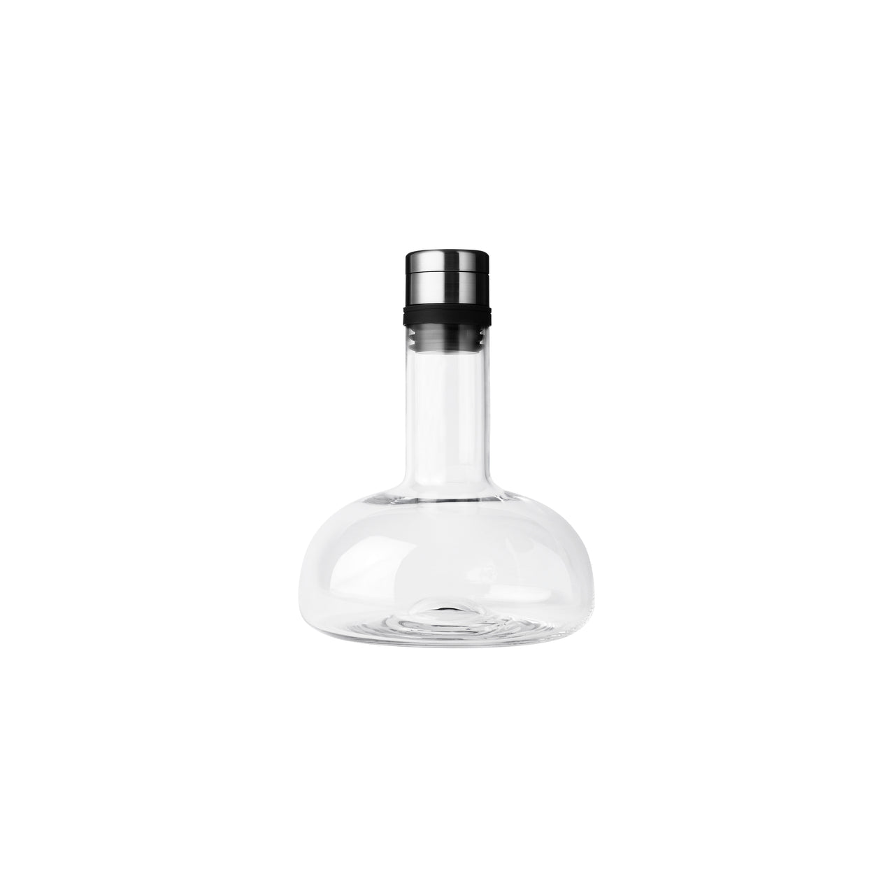 Wine Breather Decanter: Clear + Steel