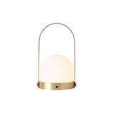 Carrie Portable Table Lamp: Brushed Brass