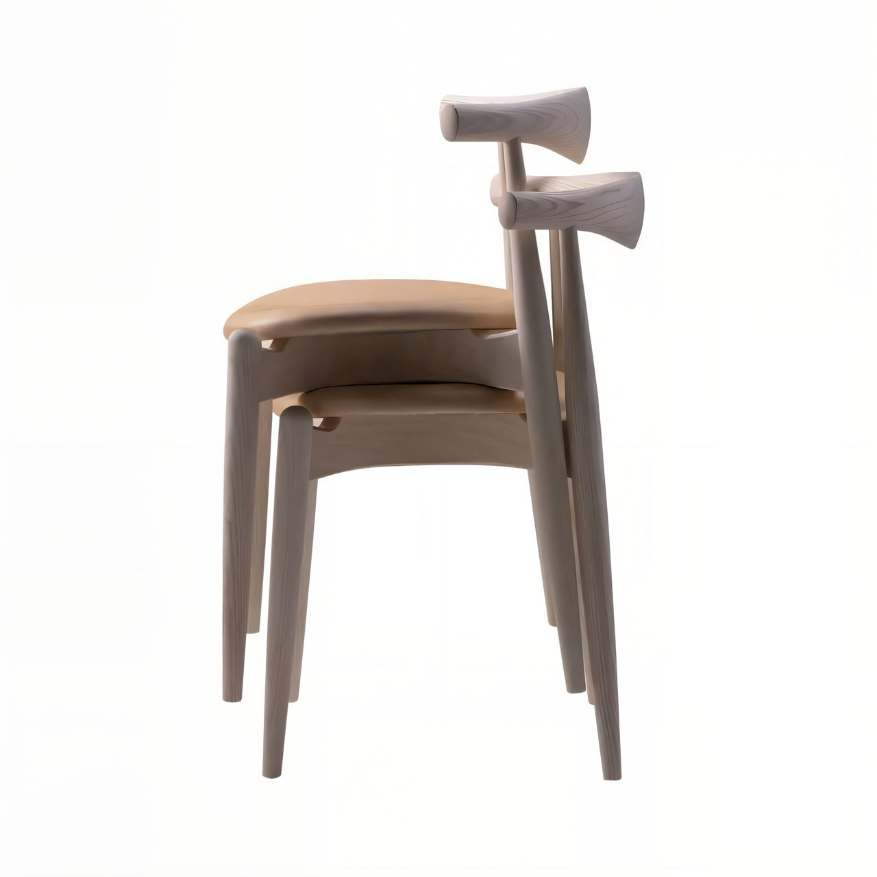 CH20 Elbow Chair: Beech + Stacking + Oiled Beech