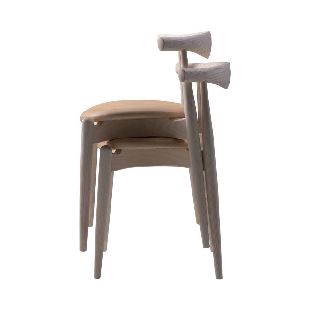 CH20 Elbow Chair: Beech + Stacking + Oiled Beech
