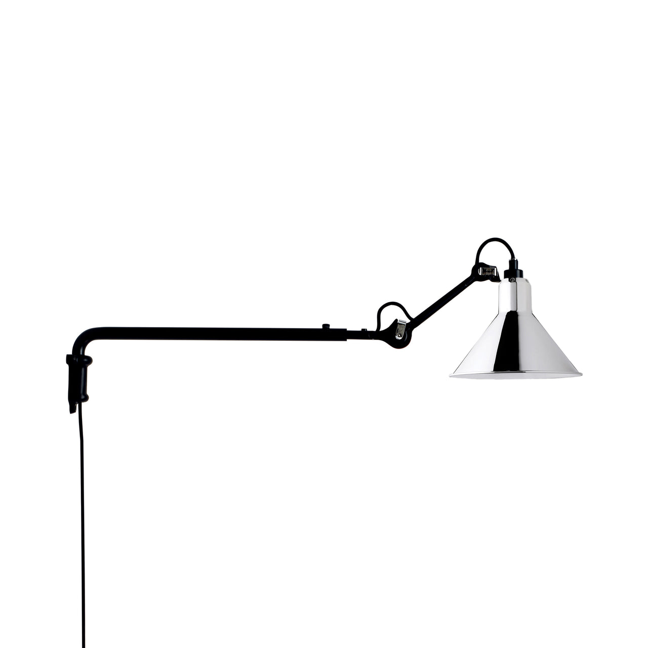 Lampe Gras N°203 Lamp: Chrome + Conic