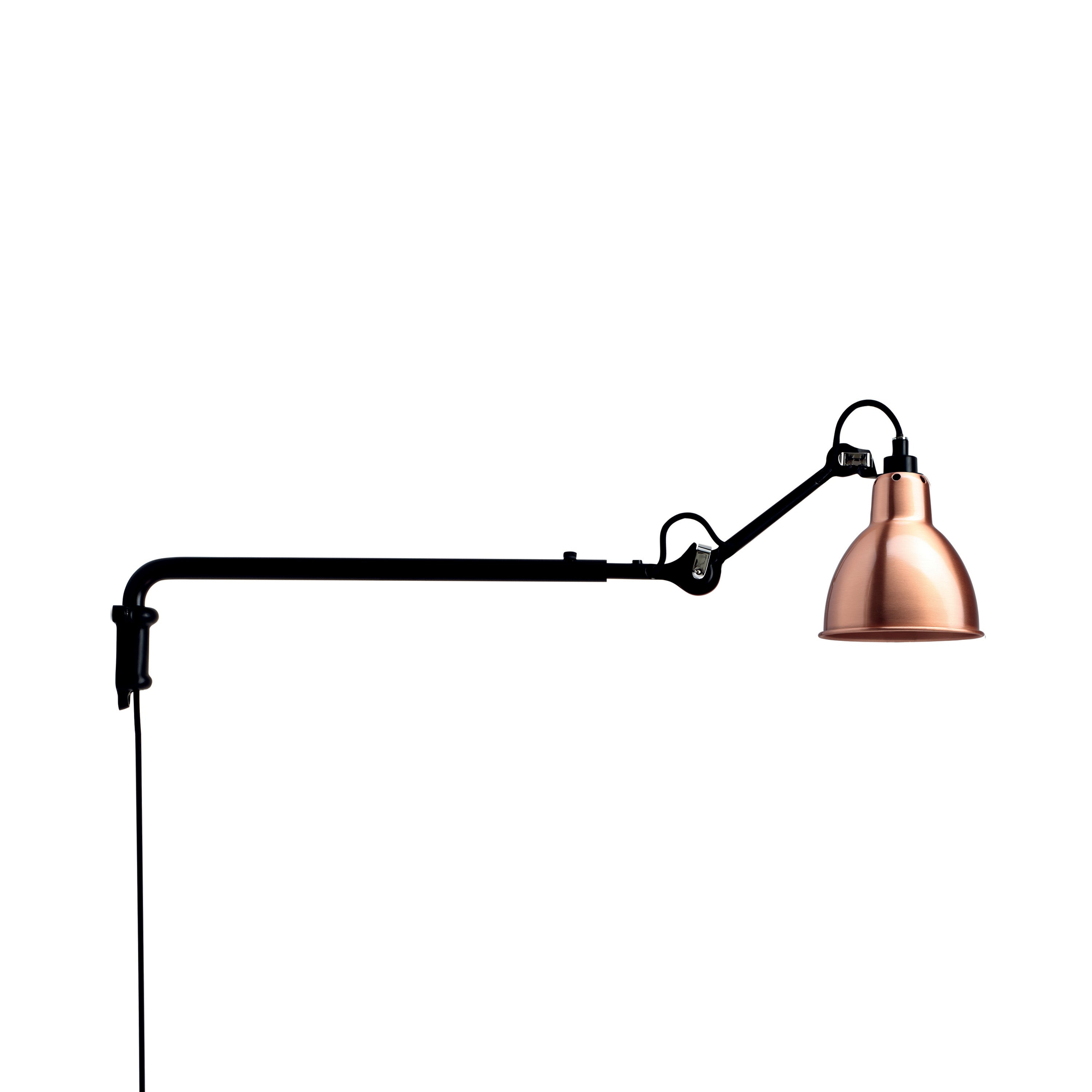 Lampe Gras N°203 Lamp: Copper + Round