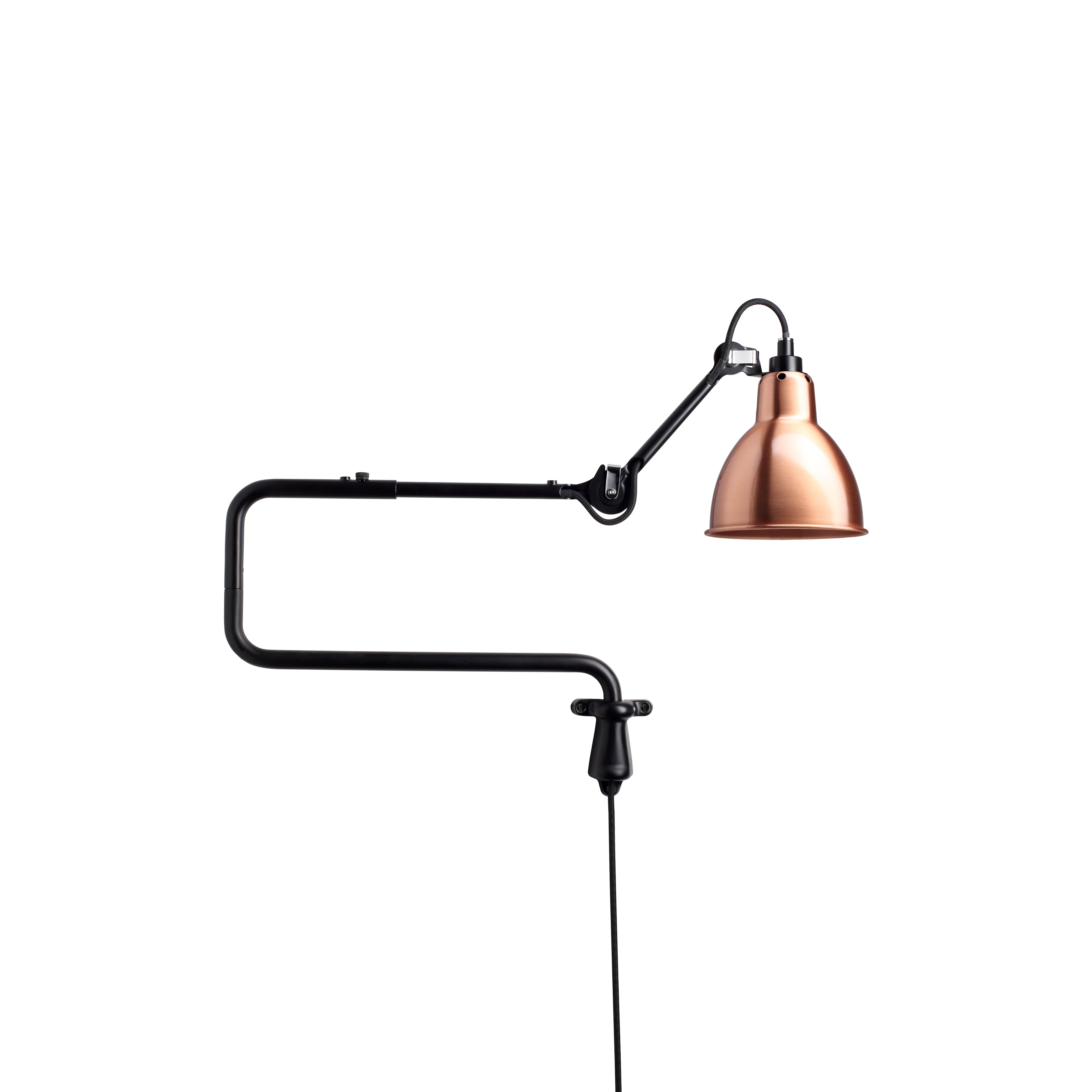 Lampe Gras N°303 Lamp: Copper + Round