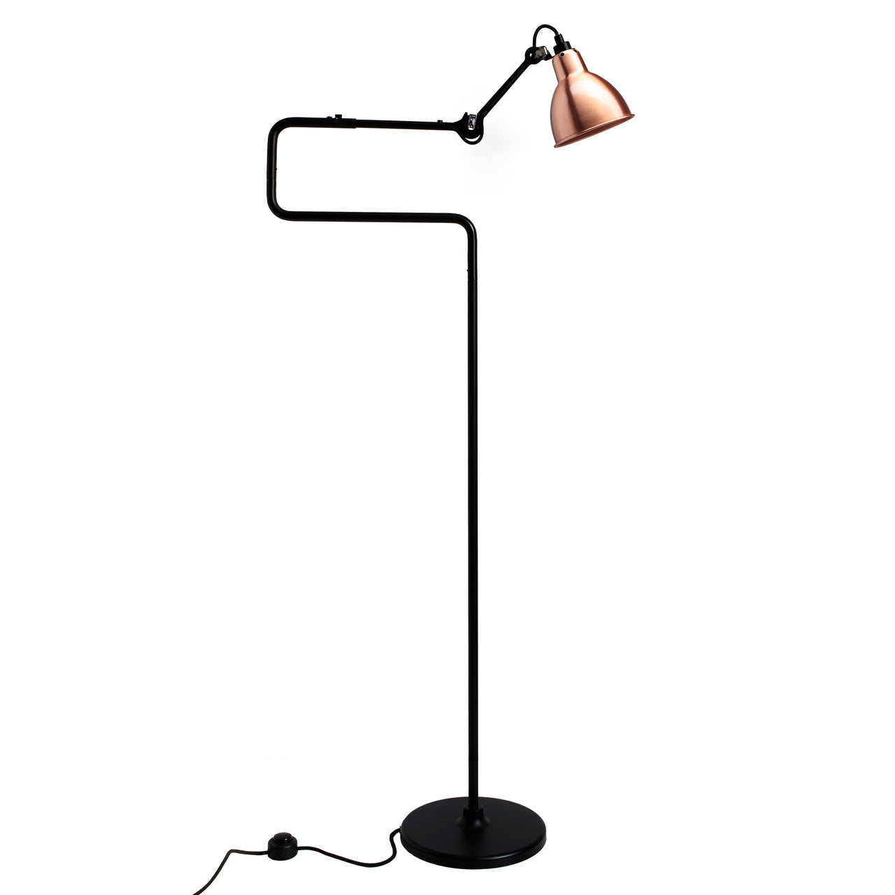 Lampe Gras N°411 Lamp: Copper + Round