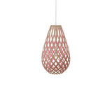 Kōura Pendant Light: Small + Bamboo + Pink