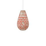 Kōura Pendant Light: Small + Bamboo + Red