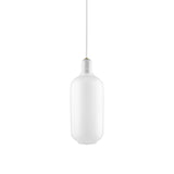 Amp Pendant Lamp: Large + Matt + White