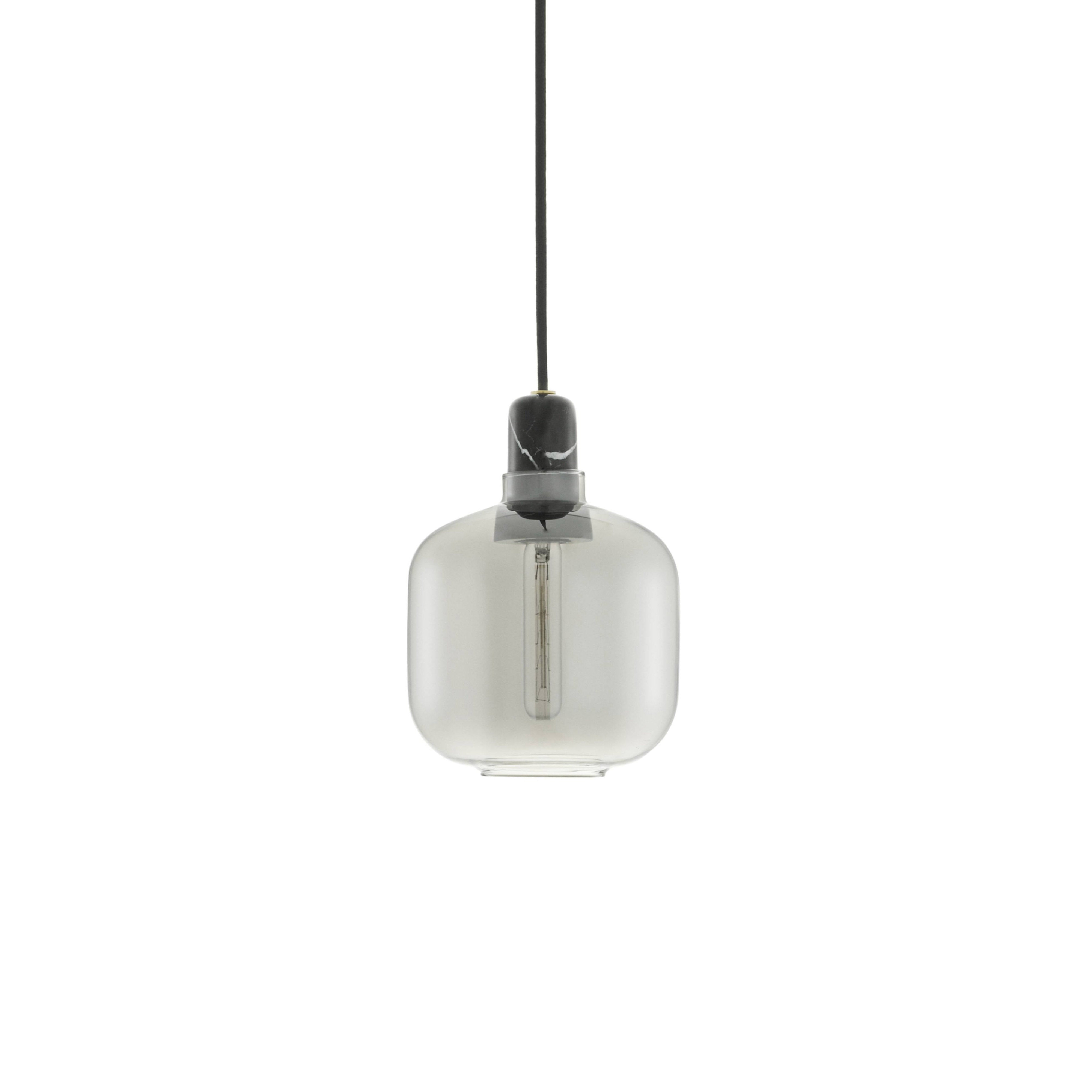 Amp Pendant Lamp: Small + Smoke + Black