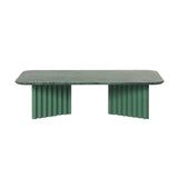 Plec Rectangular Occasional Table: Marble Top + Large - 45.3
