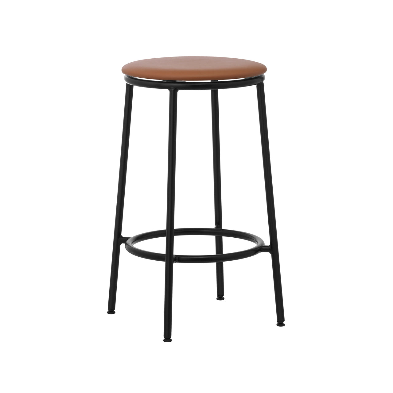 Circa Bar + Counter Stool: Upholstered + Counter + Ultra Leather Brandy
