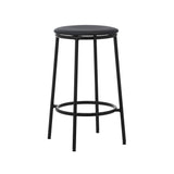 Circa Bar + Counter Stool: Upholstered + Counter + Ultra Leather Black