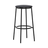 Circa Bar + Counter Stool: Upholstered + Bar + Ultra Leather Black