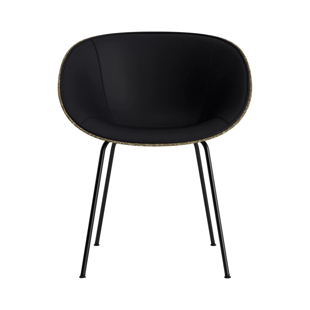 Mat Armchair: Front Upholstered + Seaweed + Black