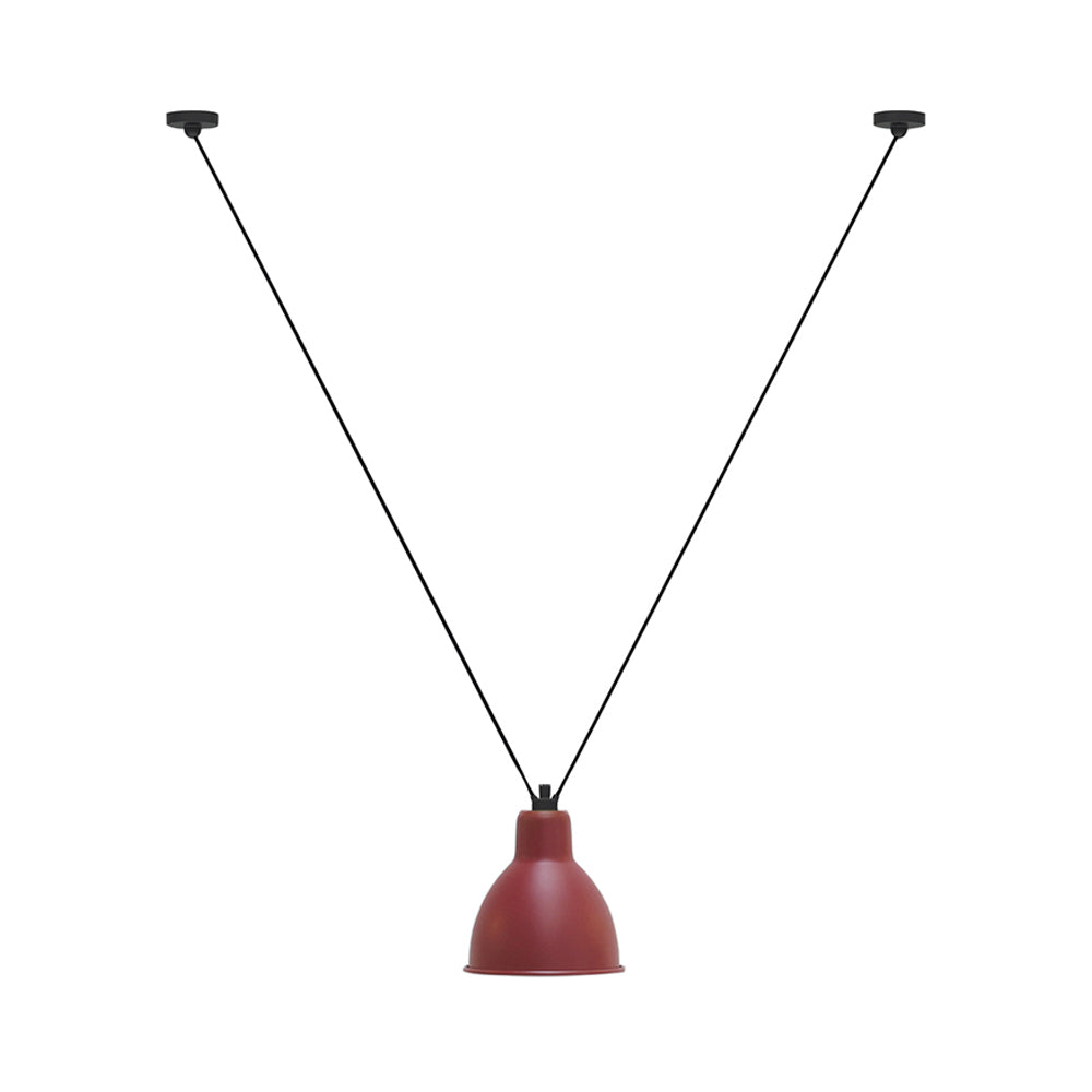 Les Acrobates N° 323 Pendant Lamp: Extra Large + Red + Round