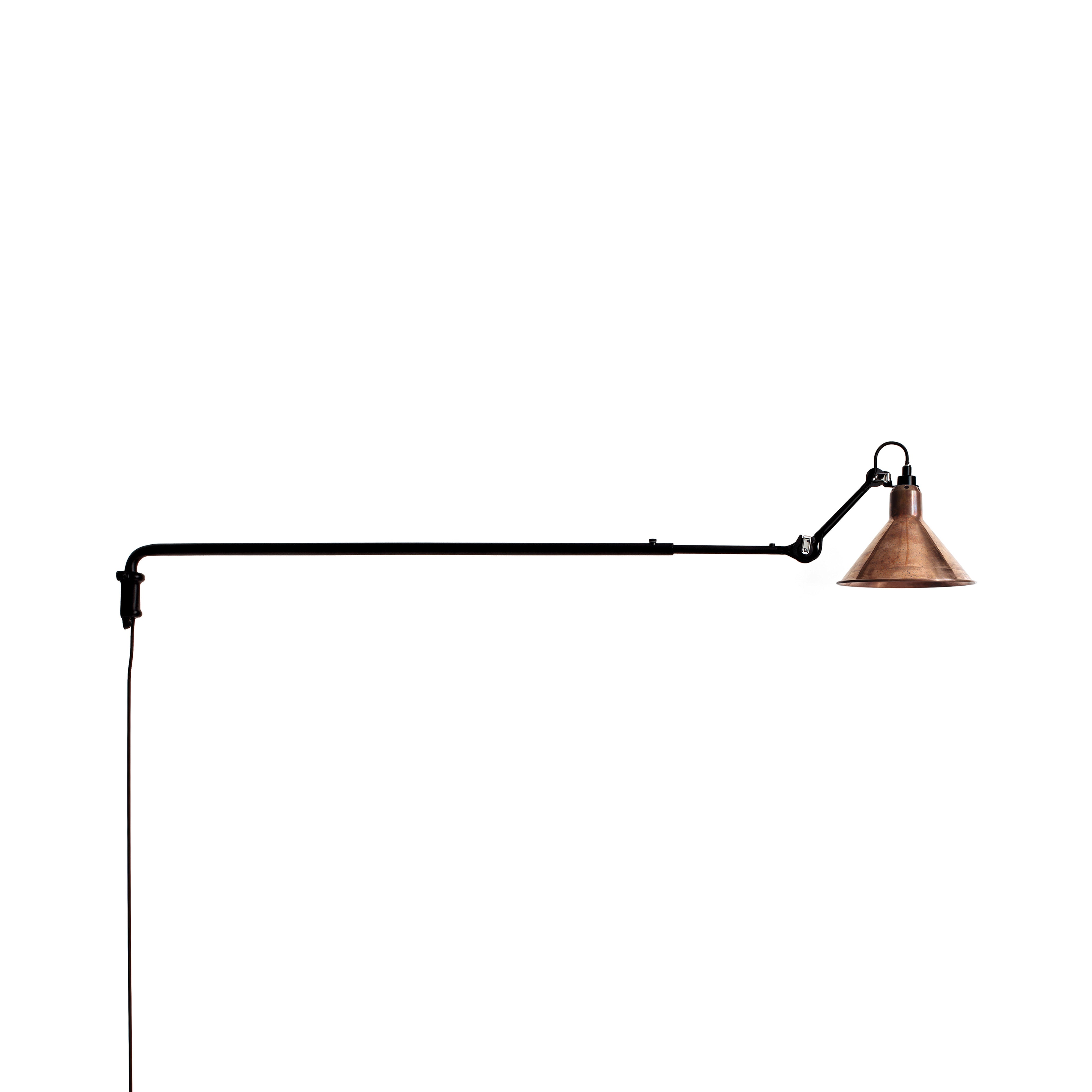 Lampe Gras N°213 Lamp: Raw Copper + Conic