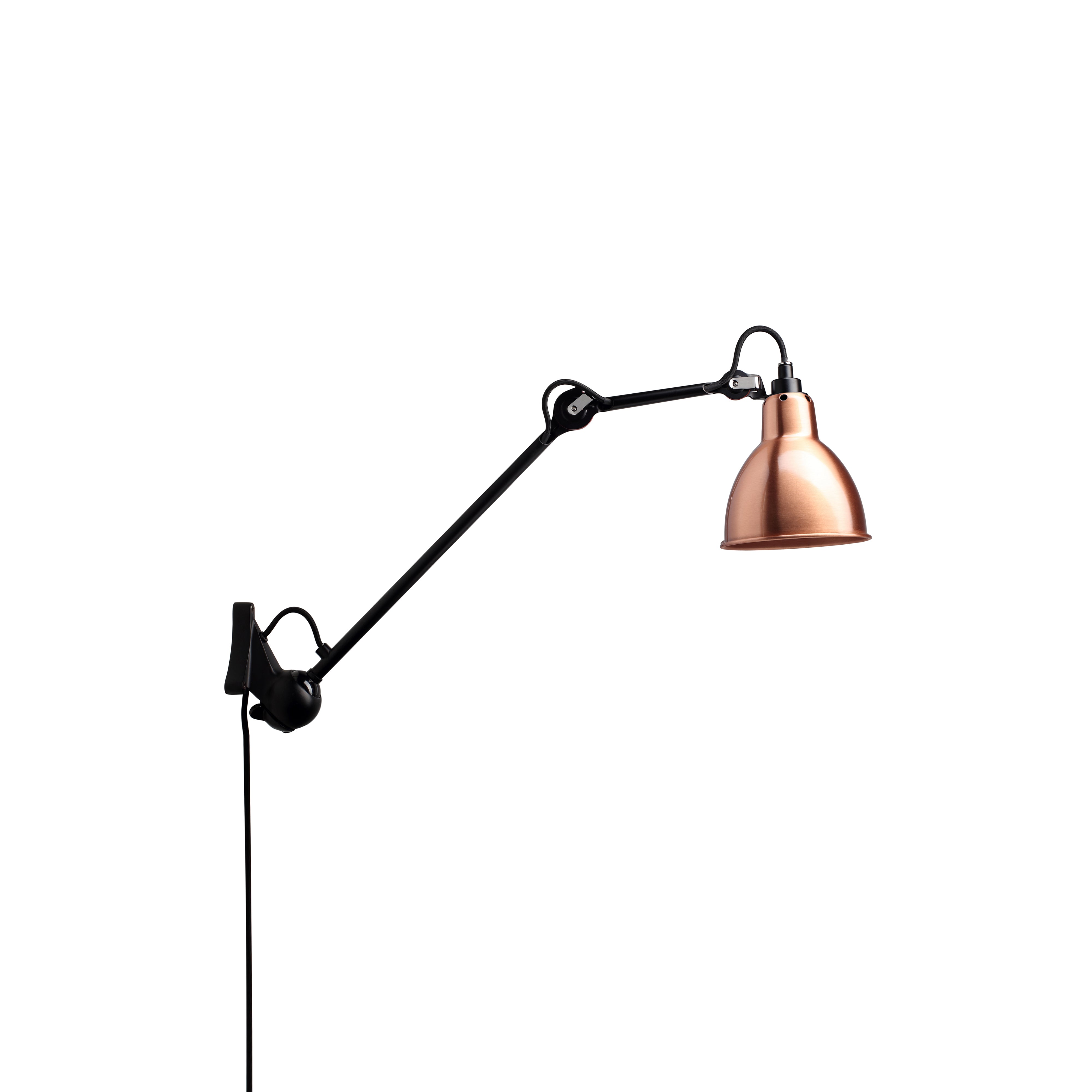 Lampe Gras N°222 Lamp: Copper + Round