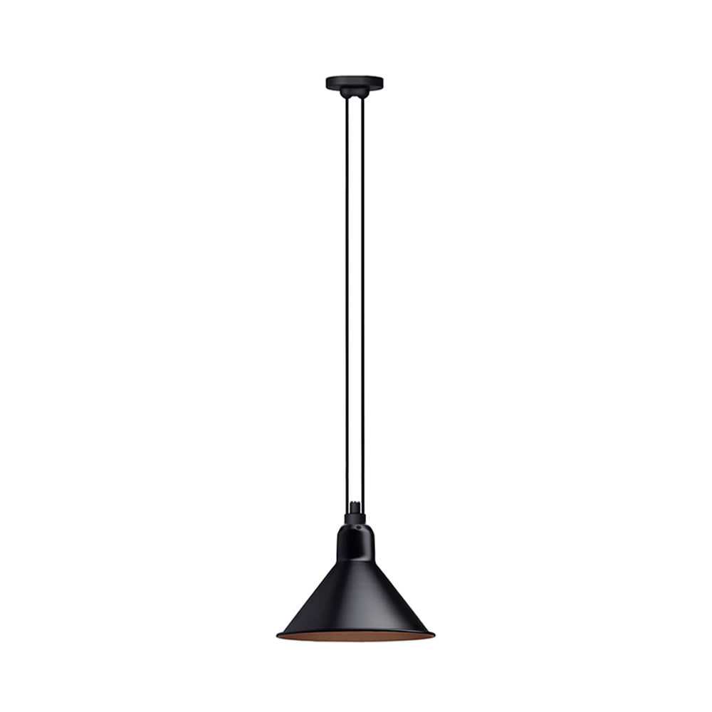 Les Acrobates N° 322 Pendant Lamp: Large + Black + Copper + Conic