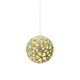 Coral Pendant Light: Small + Bamboo + Lime + White