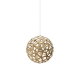 Coral Pendant Light: Small + Bamboo + White