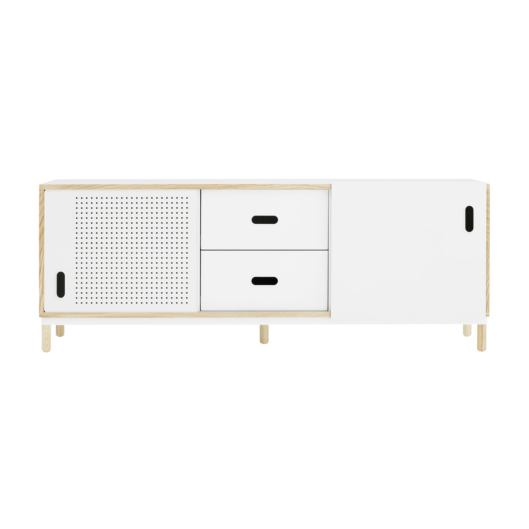 Kabino Sideboard + Drawers: White