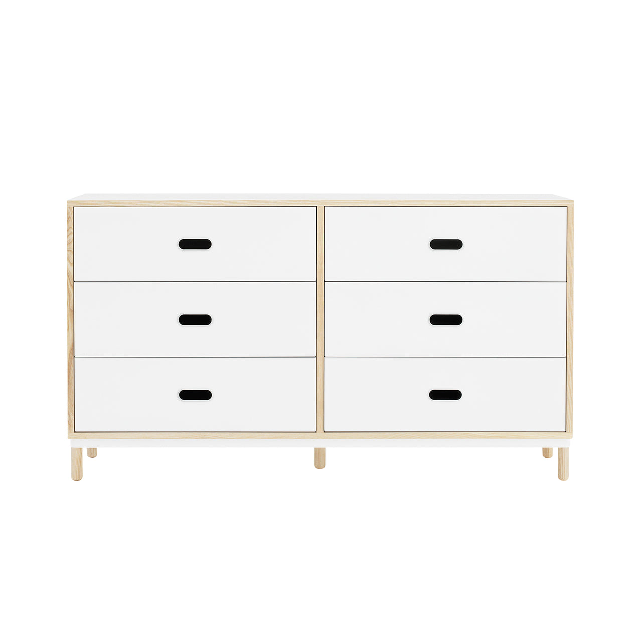 Kabino Dresser: 6 Drawers + White