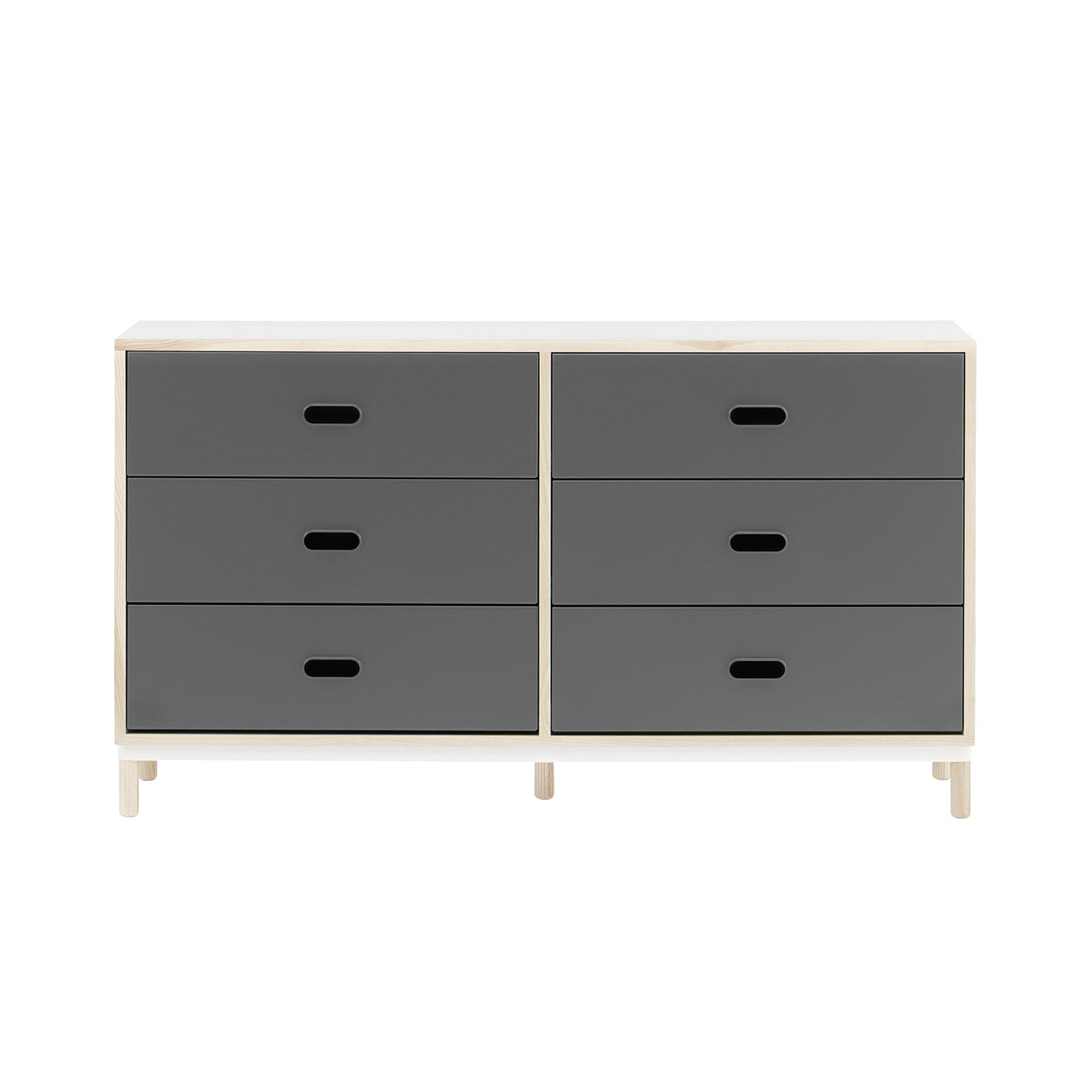 Kabino Dresser: 6 Drawers + Grey
