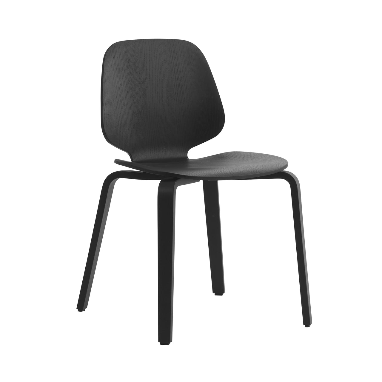 My Chair: Wood Base + Black