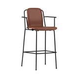 Studio Bar + Counter Armchair: Front Upholstered + Bar + Brown